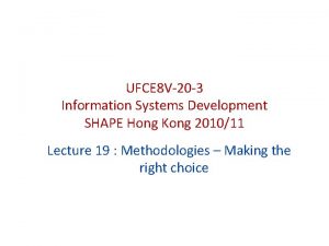 UFCE 8 V20 3 Information Systems Development SHAPE