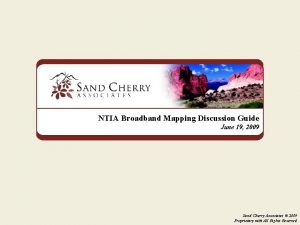 NTIA Broadband Mapping Discussion Guide June 19 2009