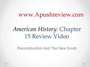 www Apushreview com American History Chapter 15 Review