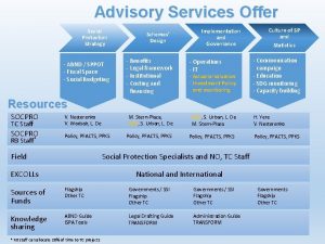 Advisory Services Offer Social Protection Strategy ABND SPPOT