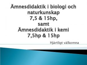 mnesdidaktik i biologi och naturkunskap 7 5 15