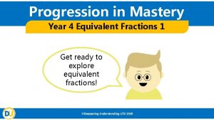 Progression in Mastery Year 4 Equivalent Fractions 1