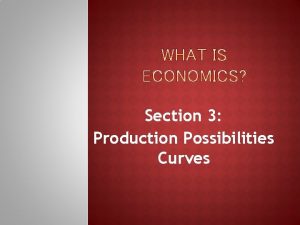 Section 3 Production Possibilities Curves Curve graph Schedule