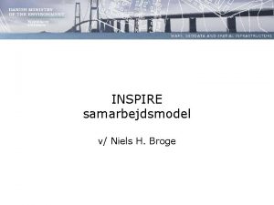 INSPIRE samarbejdsmodel v Niels H Broge Programpunkter Baggrund