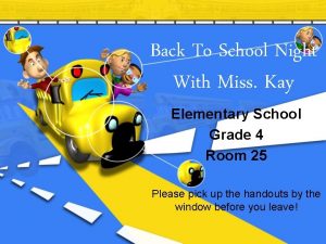 Back To School Night With Miss Kay Elementary