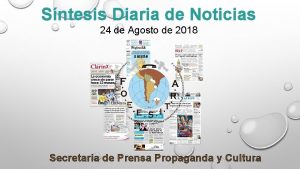 Sntesis Diaria de Noticias 24 de Agosto de