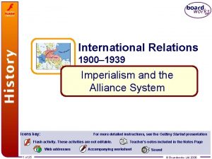 International Relations 1900 1939 Imperialism and the Alliance