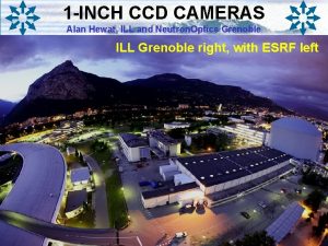 1 INCH CCD CAMERAS Alan Hewat ILL and