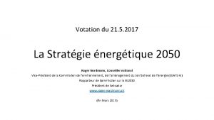 Votation du 21 5 2017 La Stratgie nergtique