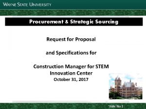 Joint Parking Task Force Update Procurement Strategic Sourcing