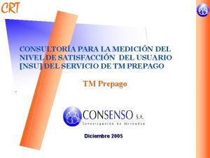 CONSULTORA PARA LA MEDICIN DEL NIVEL DE SATISFACCIN