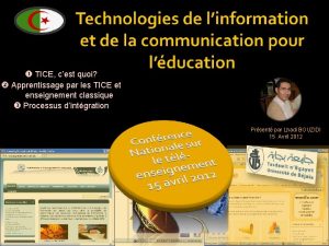 TICE cest quoi Apprentissage par les TICE et