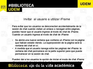 Invitar al usuario a utilizar i Frame Para