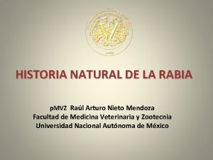 HISTORIA NATURAL DE LA RABIA p MVZ Ral