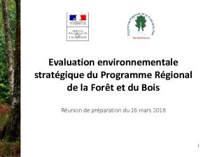 Evaluation environnementale stratgique du Programme Rgional de la