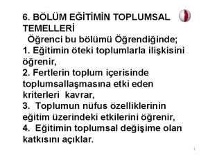 6 BLM ETMN TOPLUMSAL TEMELLER renci bu blm