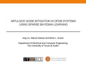IMPULSIVE NOISE MITIGATION IN OFDM SYSTEMS USING SPARSE