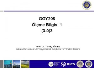 GGY 206 lme Bilgisi 1 3 03 Prof