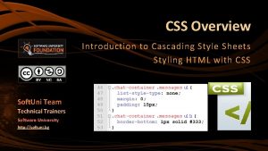 CSS Overview Introduction to Cascading Style Sheets Styling