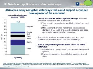 III Details on applications Inland waterways Navigation solutions