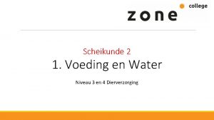 Scheikunde 2 1 Voeding en Water Niveau 3