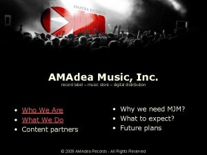 AMAdea Music Inc record label music store digital