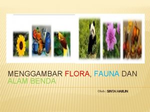 MENGGAMBAR FLORA FAUNA DAN ALAM BENDA Oleh SINTA