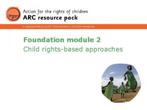 Foundation module 2 Child rightsbased approaches 1 Section