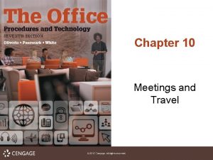 Chapter 10 Meetings and Travel Meetings and Travel