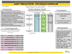 UNIVERSIT DE TECHNOLOGIE DE COMPIGNE MASTER 2 Spcialit