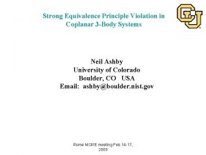 Strong Equivalence Principle Violation in Coplanar 3 Body