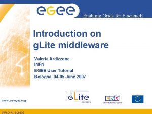 Enabling Grids for Escienc E Introduction on g