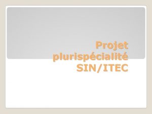 Projet plurispcialit SINITEC Maquette de pont levant Projet
