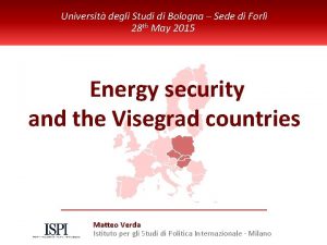 Universit degli Studi di Bologna Sede di Forl