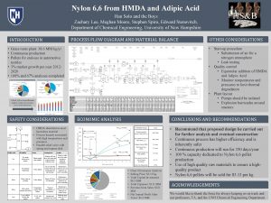 Nylon 6 6 from HMDA and Adipic Acid