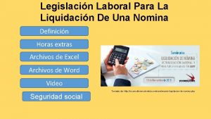 Legislacin Laboral Para La Liquidacin De Una Nomina