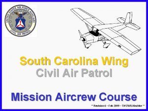 South Carolina Wing Civil Air Patrol Mission Aircrew