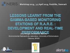 Workshop 2019 3 5 April 2019 Roskilde Denmark