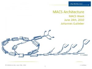 MACS Architecture MACS Week June 24 th 2010