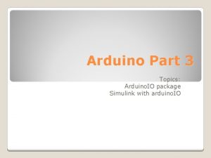 Arduino io package