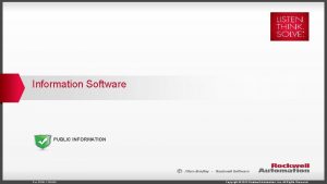 Information Software PUBLIC INFORMATION Rev 5058 CO 900