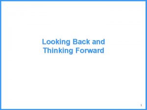Looking Back and Thinking Forward 1 Rethinking Dependency