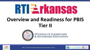 Overview and Readiness for PBIS Tier II Images