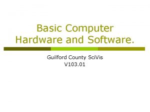 Basic Computer Hardware and Software Guilford County Sci