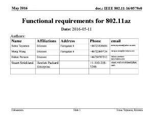 May 2016 doc IEEE 802 11 160579 r