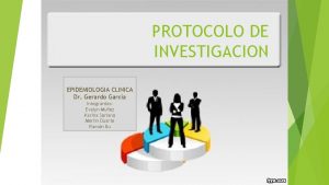 PROTOCOLO DE INVESTIGACION EPIDEMIOLOGIA CLINICA Dr Gerardo Garca