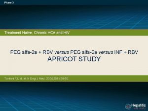 Phase 3 Treatment Nave Chronic HCV and HIV