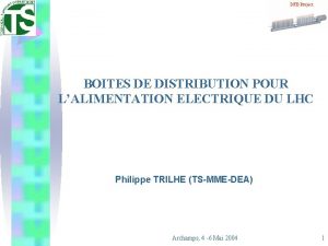 DFB Project BOITES DE DISTRIBUTION POUR LALIMENTATION ELECTRIQUE