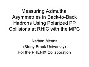 Measuring Azimuthal Asymmetries in BacktoBack Hadrons Using Polarized