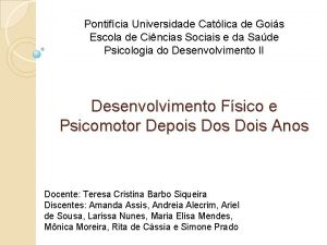 Pontifcia Universidade Catlica de Gois Escola de Cincias